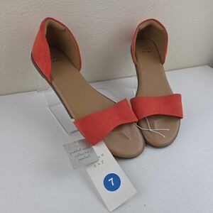 A New Day Women's Ann Two‎ Piece Slide Sandals Coral Size 7 New With Tags!